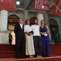 Crew of the film WHEN EVENING FALLS ON BUCHAREST OR METABOLISM, Red Carpet, 2013, © Obala Art Centar