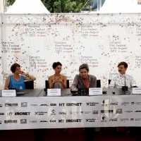 Crew of the film SOLDATE JEANNETTE, Press Conference, Festival Square, 2013, © Obala Art Centar