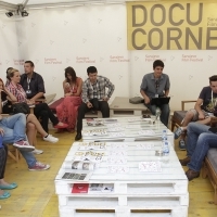 DocuCorner, Live Forum, Festival Square, 19th Sarajevo Film Festival, 2013, © Obala Art Centar 