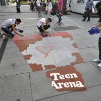 TeenArena events, Plateau in front of BBI center, Sarajevo Film Festival, 2014 (C) Obala Art Centar