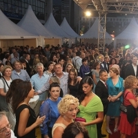 Welcome Drink, Festival Square, 20th Sarajevo Film Festival, 2014 (C) Obala Art Centar