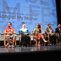 Cast and crew of the film SONG OF MY MOTHER, Press conference, Sarajevo Film Festival, 2014 (C) Obala Art Centar