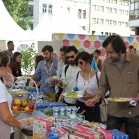 Breakfast in partnership with the Lottery of B&H, Festival Square, 21. Sarajevo Film Festival, 2015 (C) Obala Art Centar