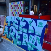 TeenArena graffiti, Multiplex Cinema, 21. Sarajevo Film Festival, 2015 (C) Obala Art Centar
