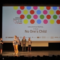 Cast and crew from film NO ONE'S CHILD, National Theatre, 21. Sarajevo Film Festival, 2015 (C) Obala Art Centar