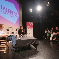 TRIGGERS OF CINEMATIC CURIOSITY, Master class by Benicio Del Toro, moderated by Mike Goodridge, ASU Open Stage, Academy of Performing Arts, 21. Sarajevo Film Festival, 2015 (C) Obala Art Centar