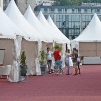 Last preparations at the Festival square, 21st Sarajevo Film Festival, 2015 (C) Obala Art Centar