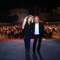 Director of THE SECOND MOTHER Anna Muylaert and director of Sarajevo Film Festival Mirsad Purivatra, HT Eronet Open Air Cinema, 21st Sarajevo Film Festival, 2015 (C) Obala Art Centar