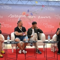 Docu Press Corner, Festival Square, 29th Sarajevo Film Festival, 2023 (C) Obala Art Centar