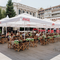 Festival atmosphere, Festival Square, 30th Sarajevo Film Festival, 2024 (C) Obala Art Centar