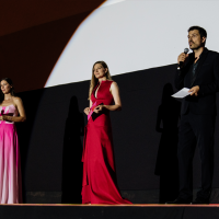 Elena Vuković, Maja Izetbegović and Jovan Marjanović, Coca-Cola Open Air Cinema, 30th Sarajevo Film Festival, 2024 (C) Obala Art Centar