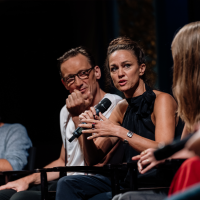 Katarina Stregnar, Actress, Press conference of FAMILY THERAPY by Sonja Prosenc, National Theatre, 30th Sarajevo Film Festival, 2024 (C) Obala Art Centar