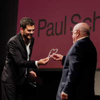 Paul Schreder reciving The Hearth of Sarajevo, National Theatre, 30th Sarajevo Film Festival, 2024 (C) Obala Art Centar