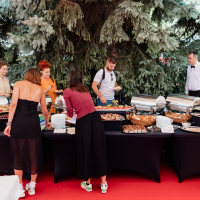 Festival Breakfast in partnership with Atlantic Group, Meggle and Coca-Cola, Festival Square, 30th Sarajevo Film Festival, 2024 (C) Obala Art Centar