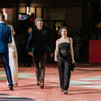 Ivan Ramljak and Anna Gyimesi, Student programme Jury, Red Carpet, National Theatre, 30th Sarajevo Film Festival, 2024 (C) Obala Art Centar