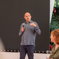 Panel on Urban Mobility, Festival Square, 30th Sarajevo Film Festival, 2024 (C) Obala Art Centar
