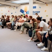 Workshop with Nebojša Slijepčević, Europe House, 30th Sarajevo Film Festival, 2024 (C) Obala Art Centar