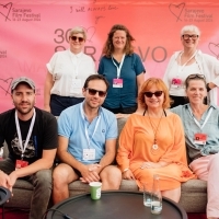 Docu Press Corner, Festival Square, 30th Sarajevo Film Festival, 2024 (C) Obala Art Centar
