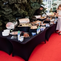 Festival breakfast in partnership with Atlantic Group, Coca-Cola and Meggle, Festival Square, 30th Sarajevo Film Festival, 2024 (C) Obala Art Centar
