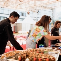 Festival breakfast in partnership with Atlantic Group, Coca-Cola and Meggle, Festival Square, 30th Sarajevo Film Festival, 2024 (C) Obala Art Centar
