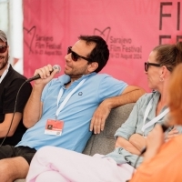 Docu Press Corner, Festival Square, 30th Sarajevo Film Festival, 2024 (C) Obala Art Centar
